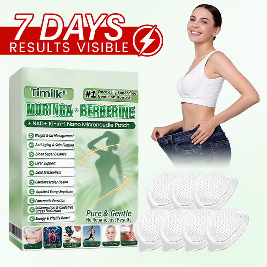 Timilk® Moringa · Berberine + NAD+ 10-in-1 Nano Microneedle Patch